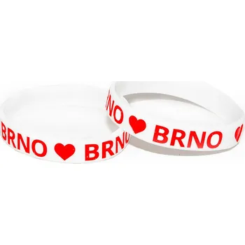 Náramek Náramek silikonový Love Brno - bílý