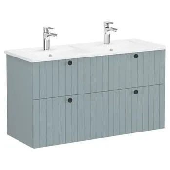 Koupelnový nábytek Koupelnová skříňka s umyvadlem VitrA Root 120x67x46 cm zelená mat ROOTG120GINTS