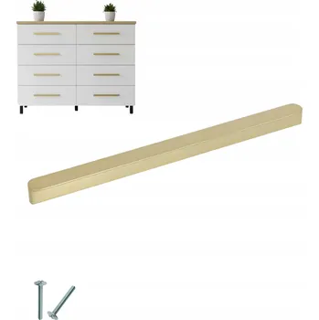 Nábytkové kování NÁBYTKOVÁ ÚCHYTKA ZLATÁ NA NÁBYTEK SKŘÍŇKY KUCHYNĚ 320/340 MM LOFT DLOUHÁ MIRTH AKS