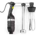 Sada: Tyčový mixér 350 s regulací rychlosti + šlehací metla + nástěnný stojan, HENDI, Kitchen Line, Černá, 230V/350W, 110x324x