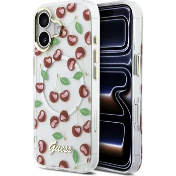 Pouzdro na mobilní telefon Guess MagSafe kryt na iPhone – IML Glitter Cherry-Vícebarevná / iPhone 17