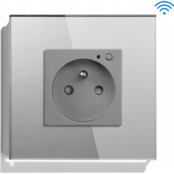 Elektrická zásuvka ZÁSUVKA ELEKTRICKÁ ZIGBEE SKLENĚNÁ KONTAKT TUYA
