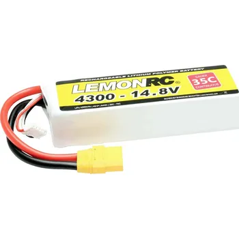 RC vybavení LemonRC 15733 akupack Li-Pol (modelářství), 14.8 V, 4300 mAh, články 4, 35 C, Softcase, XT90