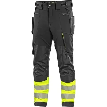 respirátor Canis CXS Kalhoty CXS NAOS HV do pasu, pánské, Hi-Vis, reflexní - AKCE! 102010081948 48 Černá/žlutá