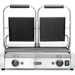 Kontaktní gril - double verze Celá vroubkovaná, HENDI, horní i spodní část vroubkovaná, 230V/3600W, 570x375x(H)216mm | 263709