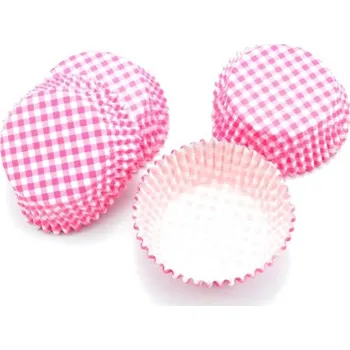 Formička Dortisimo Perfect Home košíčky na muffiny Růžovo-bílé s kostkovaným vzorem (100 ks)