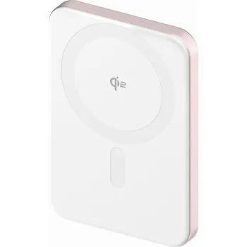 Powerbanka AlzaPower Qi2 Ultra Slim 5000mAh růžová