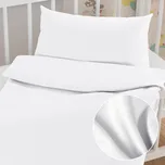 Dětské saténové povlečení do postýlky ST-001 Bílé Do postýlky 90x130 a 40x60 cm
