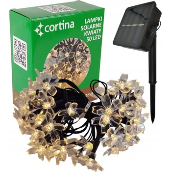 Venkovní osvětlení SOLÁRNÍ GIRLANDA ZAHRADNÍ SVĚTLA KVĚTINY 50 LED KVĚTINOVÁ ZAPICHOVACÍ