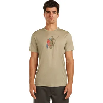 Pánské tričko Pánské merino triko s krátkým rukávem ICEBREAKER Mens Mer 150 Tech Lite SS Tee Bear Catch, Flagstone velikost: M
