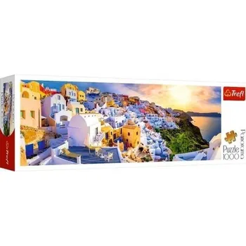 Puzzle Puzzle Trefl 1000 dílků Západ slunce na Santorini, Řecko