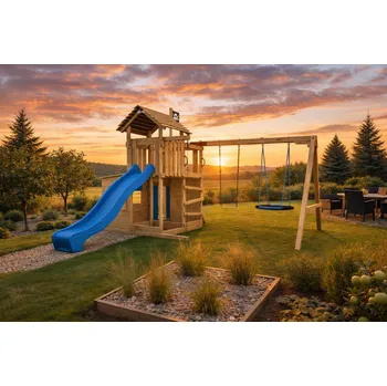 Dětské hřiště Dětské hřiště Monkey´s Home Velký pirát JOLLY modrá