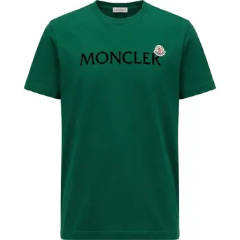 MONCLER Flocked Logo Green tričko XL Zelená