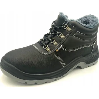 Pracovní obuv ZIMNÍ PRACOVNÍ KOTNÍKOVÁ OBUV ZATEPLENÁ OCHRANNÁ OBUV BOZP KOŽENÁ VELIKOST 40