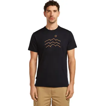 Pánská móda Pánské merino triko s krátkým rukávem ICEBREAKER Mens Mer 125 Cool-Lite Sphere SS Tee Across, Black velikost: S