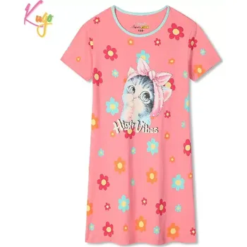 Dívčí oblečení Dívčí noční košile kr.r. Kugo MC5851 meruňková