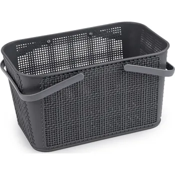 Plastový košík 18,5x28,5 cm, barva 4 šedá