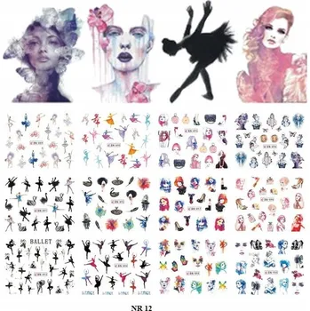 samolepka Velké Samolepky na nehty s motivem vody, 1 arch Č. 12