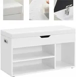 Botník Songmics se sedákem 80 x 44 x 30 cm bílý