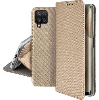 Pouzdro na mobilní telefon Flipové pouzdro TelForceOne pro Samsung Galaxy A12, zlaté
