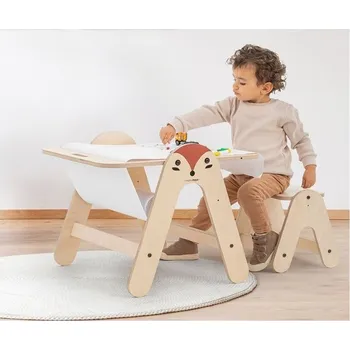 Malířský stojan MamaToyz MamaToyz – Dřevěný stolek na malování Fox