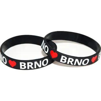 Náramek Náramek silikonový Love Brno - černý