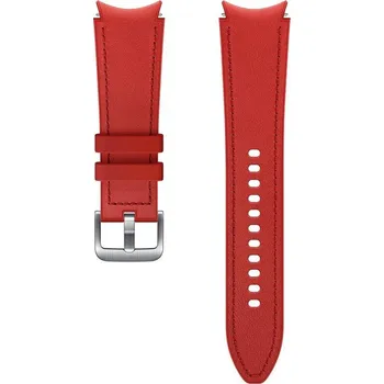 Příslušenství k chytrým hodinkám ET-SHR89LRE Samsung Galaxy Watch 4/4 Classic Kožený Řemínek M/L Red (Pošk. Balení)