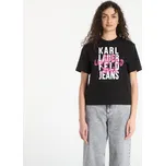 Tričko Karl Lagerfeld Jeans Reg Graffiti Logo Tee Black XS
