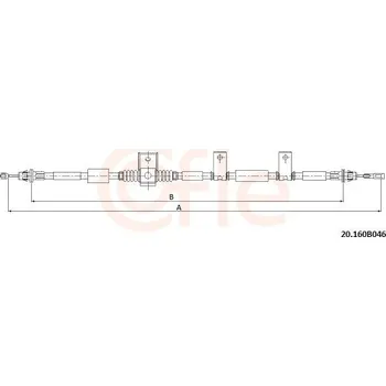 Lanko parkovací brzdy Lanovod parkovací brzdy COFLE 20.160B046