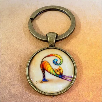 Klíčenka - Duhová kočka