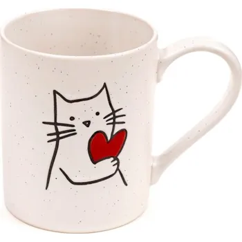 Hrnek keramický -Kočka se srdíčkem