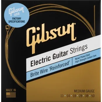 Strunný nástroj Gibson Brite Wire Reinforced 11-50 Struny pro elektrickou kytaru