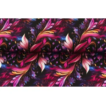 Vodítko pro psa Softshellové vodítko Active - Purpurová fantazie Šířka: 2 cm, Délka: 1,5 m, Karabina: 67 mm - chrom - malý pes