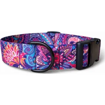 Obojek pro psa Softshellový obojek Active - Paisley fialový Šířka: 2 cm, Velikost obojku: S