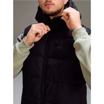 Pánská vesta Sinsay - Prošívaná puffer vesta s kapucí - černá - 174HM-99X - 174HM-99X-XL