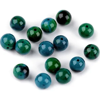 Hobby drát Jaspis dobarvený, minerální korálky Ø8 mm Varianta: zelenomodrá, Balení: 48 ks