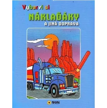 omalovánky Vybarvi si - Náklaďáky a jiná doprava (modré)