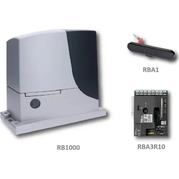 Pohon brány Robus 1000P pohon Nice pro bránu do 1000 kg - 24V pohon posuvné brány, elektronika RBA3 bez přijímače, indukční koncový spínač