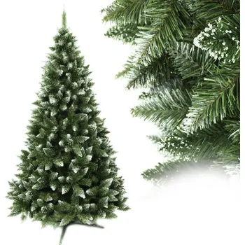 Vánoční stromek DONOCI Vánoční stromek - jedle s bílými konci, 180 × 120 cm