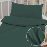 Dětské saténové povlečení do postýlky ST-018 Tmavé lesní zelené Do postýlky 90x140 a 50x70 cm