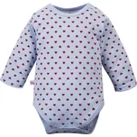 Eevi Body s dlouhým rukávem LOVE modré - 74