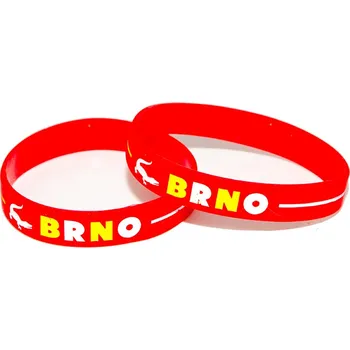 Náramek Náramek silikonový Brno s drakem - červený