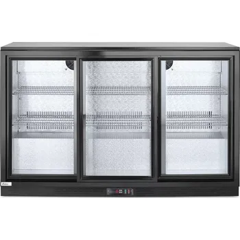 Domácí spotřebič Barová chladnička s trojitými posuvnými dveřmi, Arktic, 254L, Černá, 220-240V/160W, 1350x520x(H)865mm | 235836