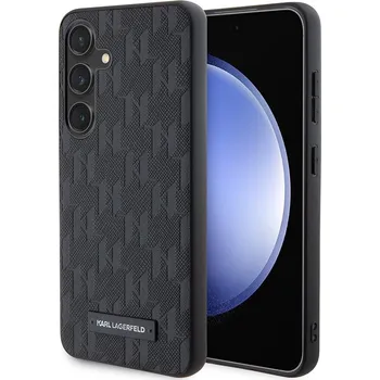 Pouzdro na mobilní telefon Pouzdro na Samsung Galaxy S24 Karl Lagerfeld Saffiano růžové Mono Metal Logo