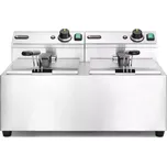 Ruční fritéza, 2 × 8 l, HENDI, Profi Line, 16L, 230V/7000W, 605x460x(H)369mm | 207307