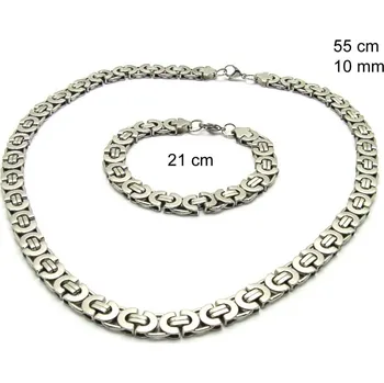 Souprava šperků Ocelový náhrdelník + náramek 23972300