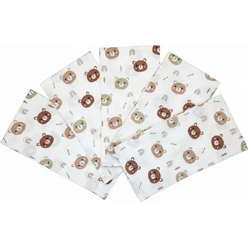 Přebalování Prem International Látková plena 70 × 70 cm Méďa šíp (balení 5 ks)