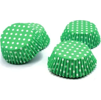 Formička Dortisimo Perfect Home košíčky na muffiny Zelené s puntíky (100 ks)