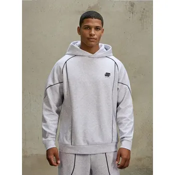 Pánské oblečení Sinsay - Mikina s&nbsp;kapucí - šedá - 504HL-09M - 504HL-09M-3XL