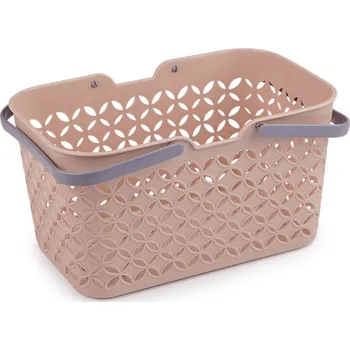 Organizér oblečení Plastový košík 18,5x28 cm Varianta: 1 pudrová, Balení: 1 ks